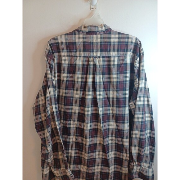 Gap Plaid Button Down Dress Shirt L Brown Country Farm Hayride Fall Scarecrows - Picture 7 of 8